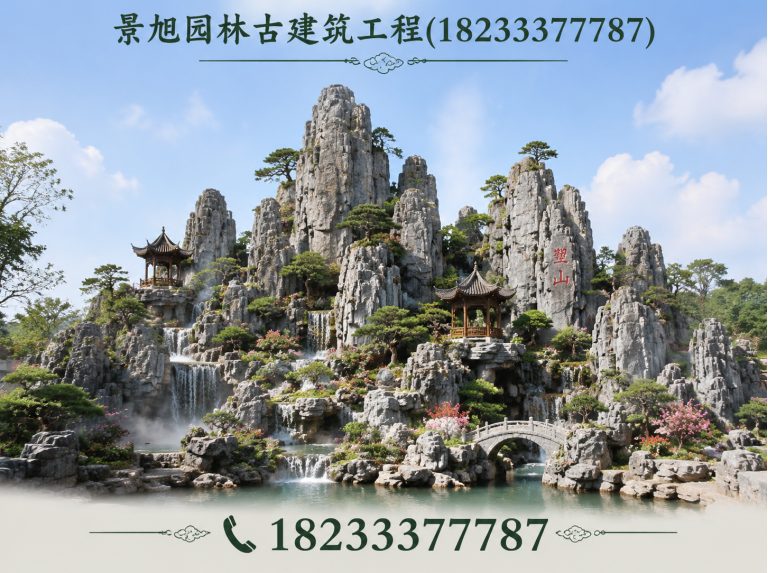 竞秀区水泥塑山展示图